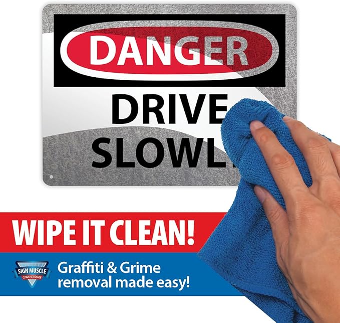 Custom OSHA Style Warning Sign 18" x 24" Aluminum Sign, Customizable "Your Text - Image 7