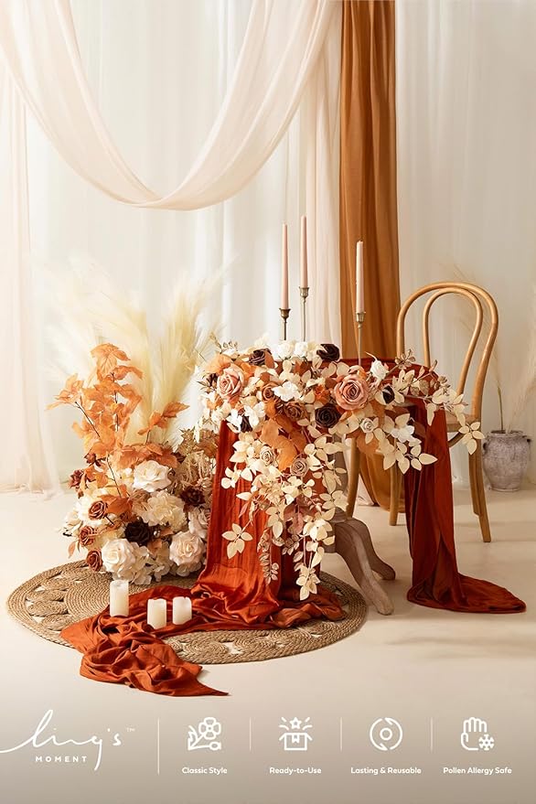 Ling's moment Wedding Arch Draping Fabric 2 Panels 32Ft x 30" Wrinkle-Free - Image 4