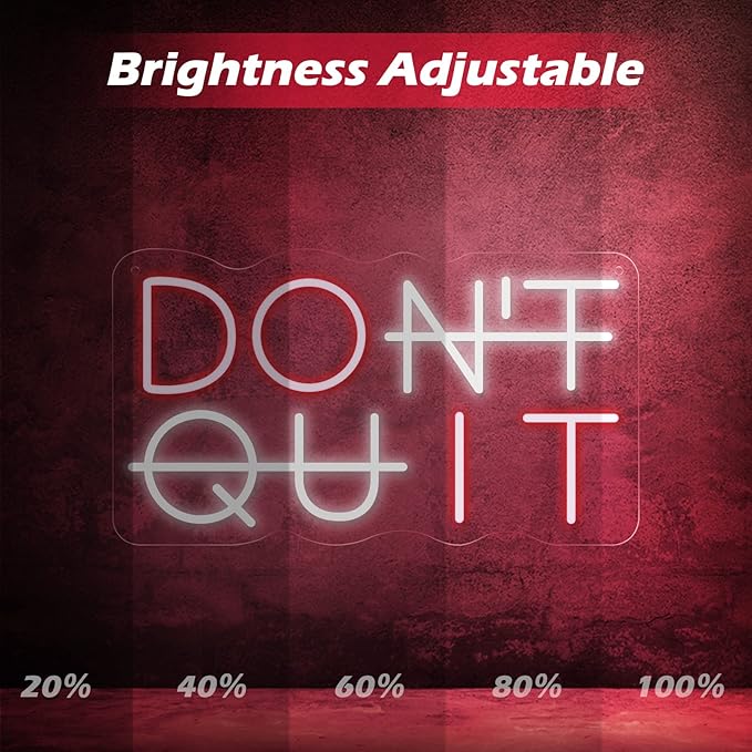 Don't Quit Neon Sign for Wall Decor, DO IT Neon Lights Party Decorations - Image 2