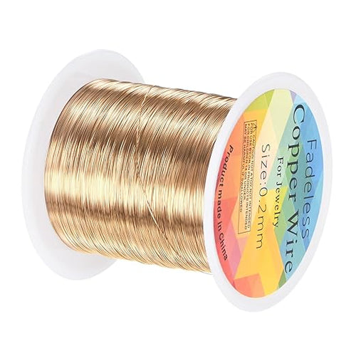 0.2mm Jewelry Wire, 32 Gauge 328FT Craft Wire Copper Beading Wire by MMETERXITY