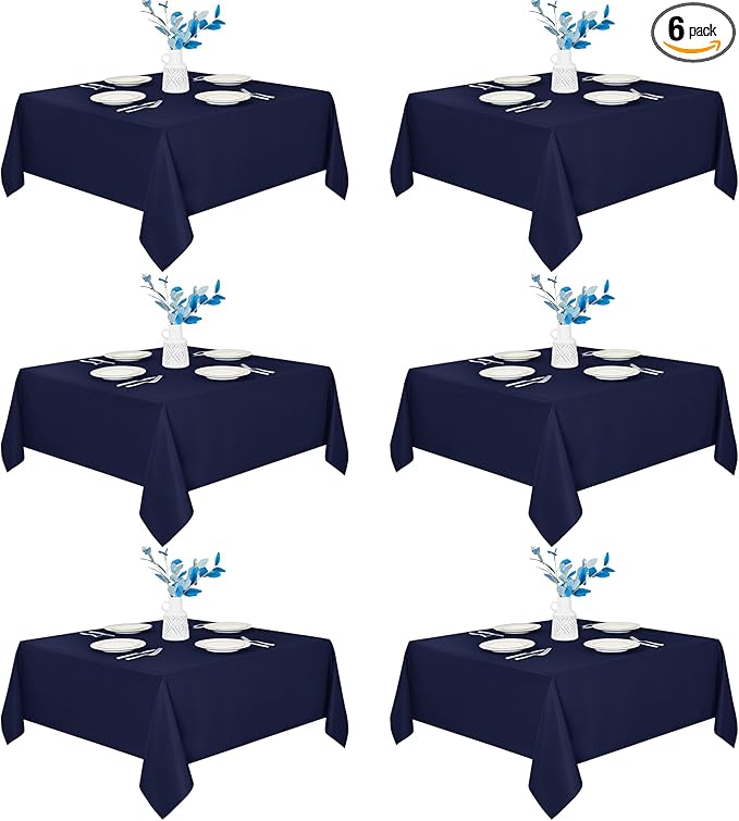 Fitable 6 Pack Square Tablecloths by Fitable