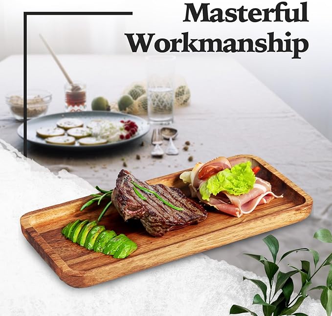 Versatile Acacia Wood Serving Trays - Image 4