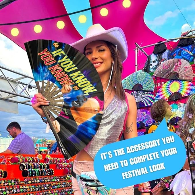 Kandies World Custom Festival Folding Hand Fan - Image 3