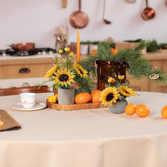 Leftover Sunflower Artificial Flowers Pot, Sunflower Decor, Flower Centerpieces - Image 7