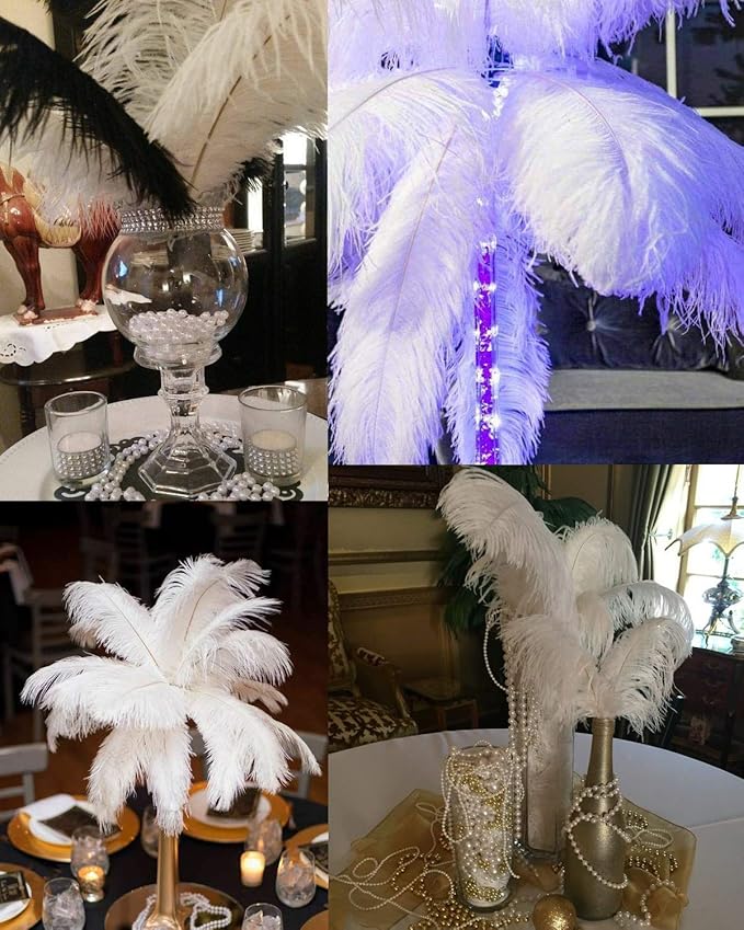 Happy Feather 16-18 inch Yellow Ostrich Feathers Craft - Image 6