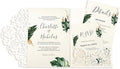 DORIS HOME 50pcs Laser Cut Wedding Invitation Pockets by DorisHome