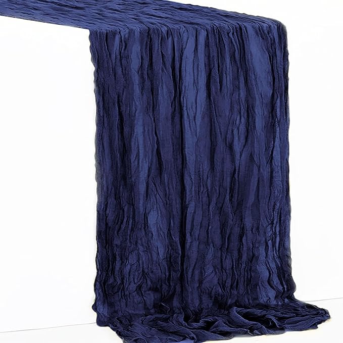 10 Pack Navy Blue Cheesecloth Table Runner 35x120 Inch 10Ft Rustic Gauze Cheese - Image 7
