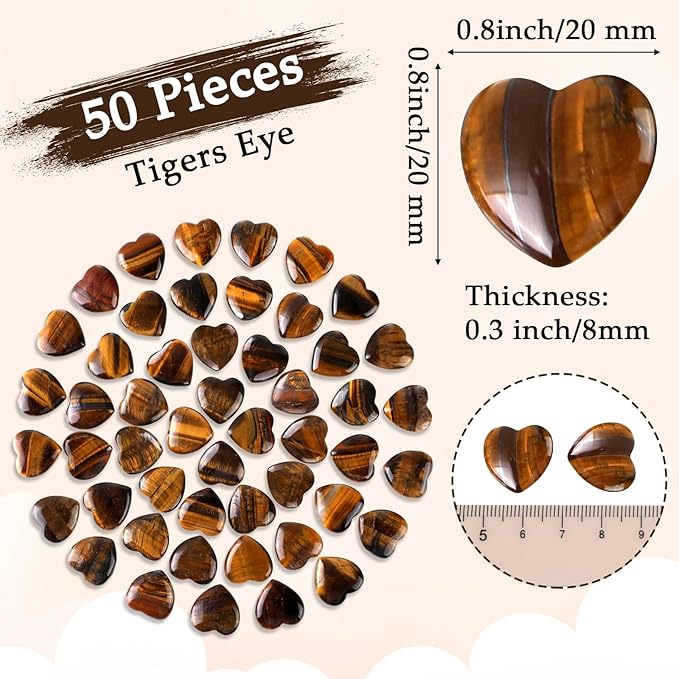 Gerrii 50 Pcs Heart Healing Stone Bulk Quartz Heart Inspirational Stones Gift - Image 2
