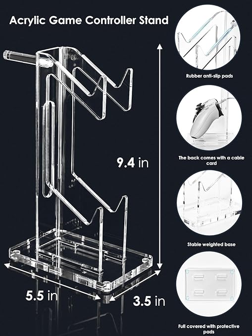 OAPRIRE Headset and Controller Stand, Space-Saving 2 Tier Game Controller Holder - Image 6