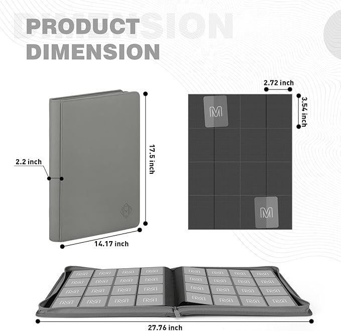 Premium Card Binder 16 Pocket, Trading Card Binder Holds up to 1000+Cards - Image 5