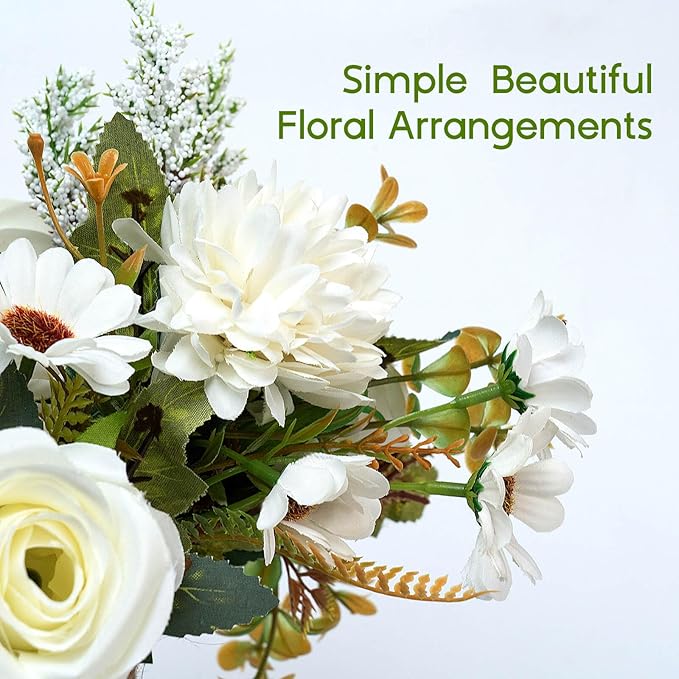 Epicpetal Fake Flowers in Vase, Artificial Pink Flowers in Vase - Image 3