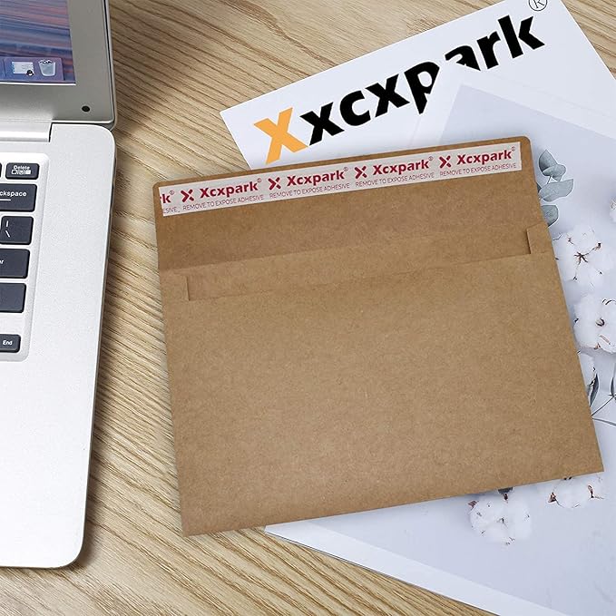 200 Qty Printable A7 Invitation Envelopes 5.25 x 7.25, Self Seal 120GSM Brown - Image 8