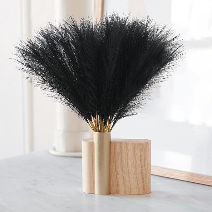 50pcs Faux Pampas Grass, 21.6" Short Artificial Pompous Grass Floral Fake - Image 8