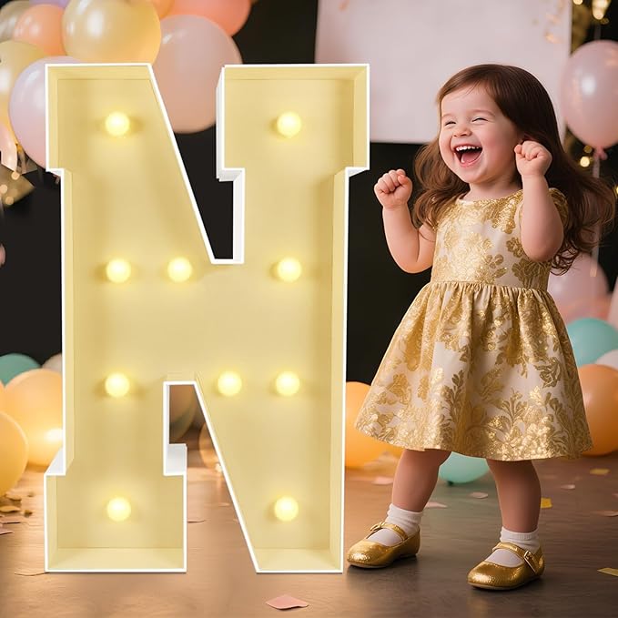 Marquee Light Up Letters: 3FT Large Decorative Signs by Unknown