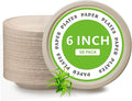 Disposable Paper Plates, 6 inch Heavy Duty Paper Plate, Soak and Cut Proof by Yarmchahk