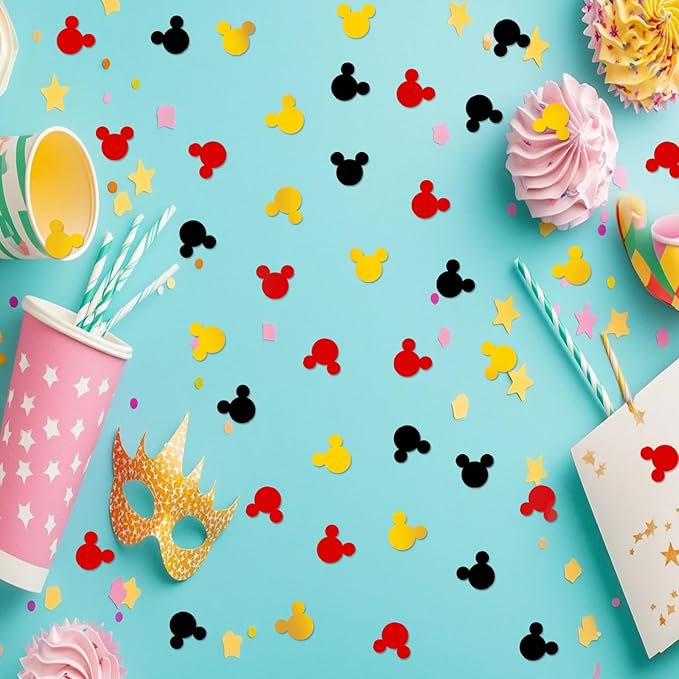 Mini Mouse Confetti Party Decorations – Red, Baby Shower, Theme Events – Shiny - Image 5