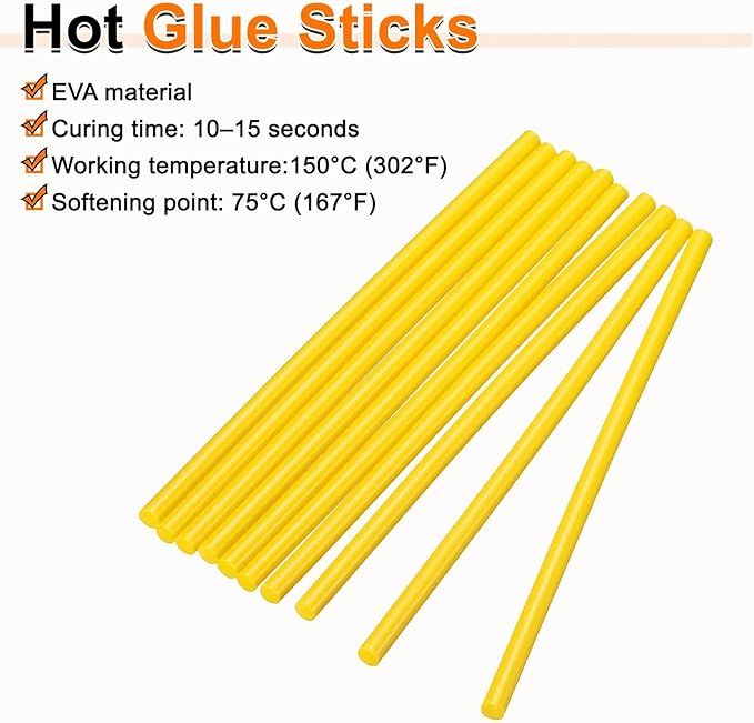 HARFINGTON 10pcs Hot Glue Sticks 0.28" Dia x 9.84" Long EVA Mini Hot Melt - Image 4
