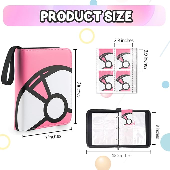 Trading Card Binder 4-Pockets, 400 Pockets Card Holder - Image 2