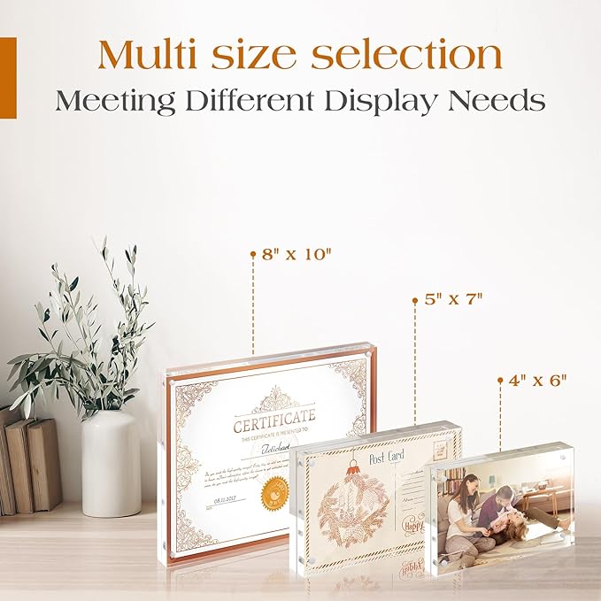 TWING Acrylic Picture Frame 5 x 7 Inch 2 Pack Magnetic Photo Frame Horizontal - Image 7