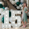 Marquee Numbers 3 Feet Tall Big Light Up Numbers 15th Happy Birthday by Letsmakeitimpressive