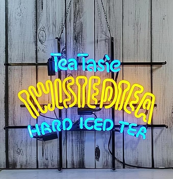 Handmade Real Glass Tea Tasie Twisted Tea Hard Iced Tea Neon Tube Beer 24 X 20 by Unknown