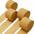 PartyWoo Light Brown Crepe Paper Streamers 4pcs 328ft Pack of Nude Boho Neutral by PartyWoo