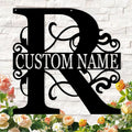 Custom Metal Name Sign, Personalized Family Last Name Signs by Syneiro