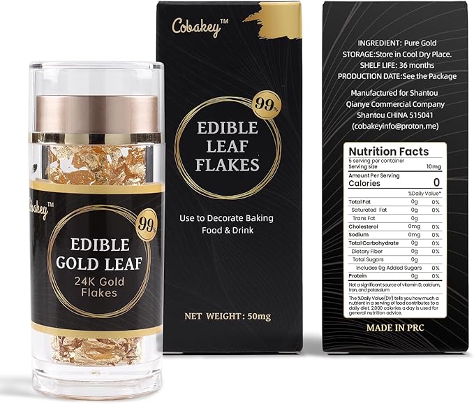 Cobakey Genuine Edible Gold Leaf Flakes - Image 9
