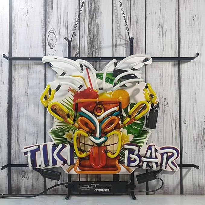 Palm Sign Tiki Bar Neon Signs Bar Bedroom Wall Decor Man Cave Home Pub - Image 2