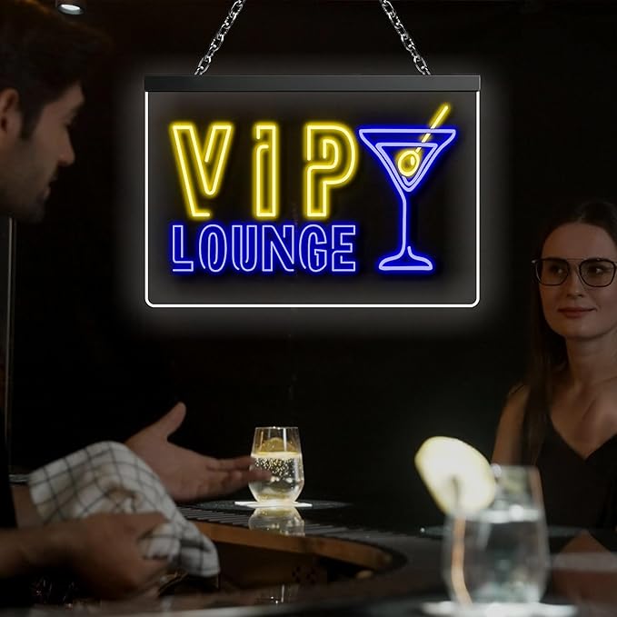 Custom Bar Neon Sign Vip Lounge Beer Home Bar Lights Decor Acrylic Table LED by LULMicaLedSign