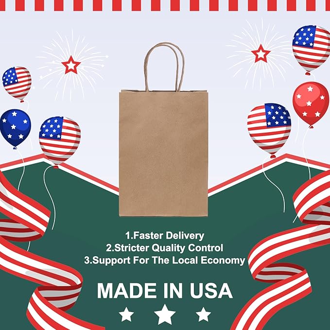 METRONIC Paper Gift Bags 5.25x3.75x8 50Pcs, Christmas Gift Wrap Bags - Image 2