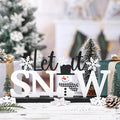 Winter Metal Sign Let It Snow Table Decor Christmas Tiered Tray Decor by thebeautifuldecoryouwant