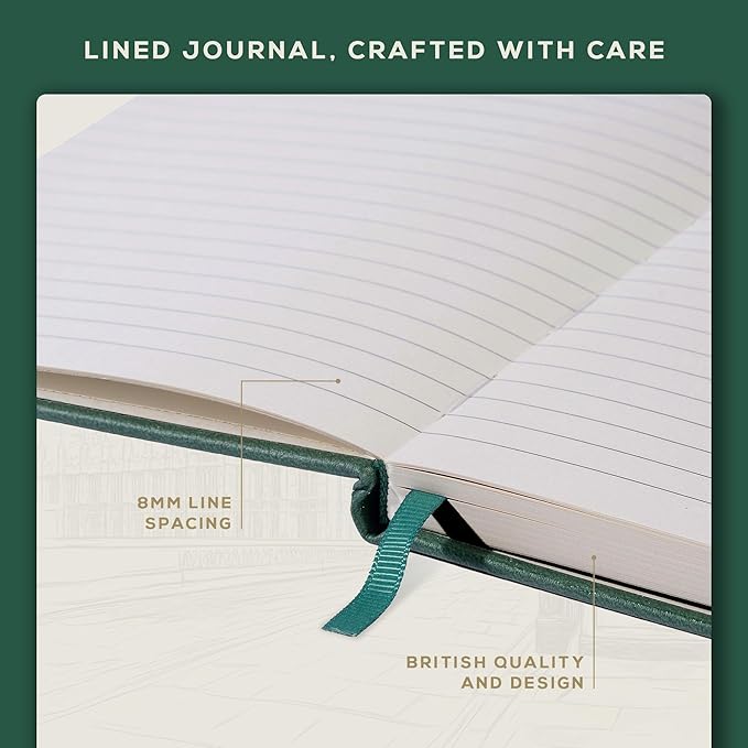 BEECHMORE BOOKS Lined Journal Notebook, 8.5 x 11.5 inch, A4 160 Lined Pages - Image 5
