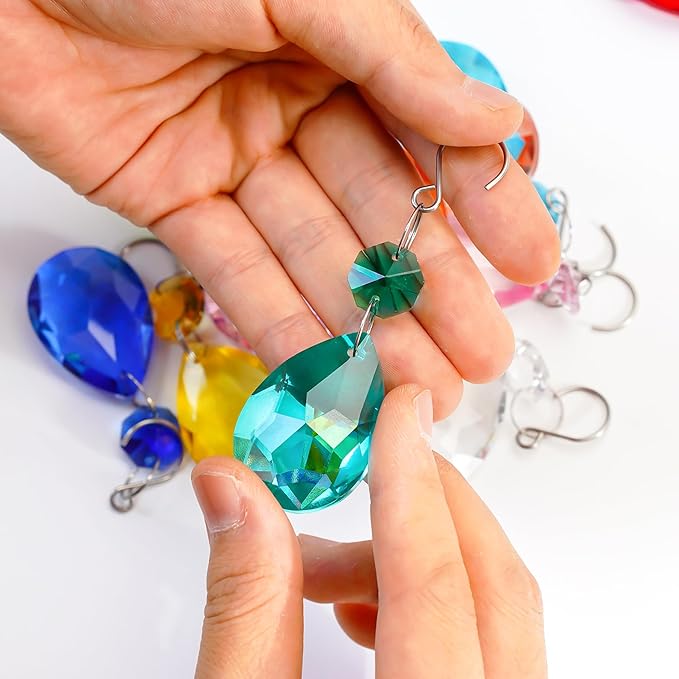 H&D HYALINE & DORA 3Inch Crystal Suncatcher Bauhinia Prisms Pendants 10Pcs - Image 5