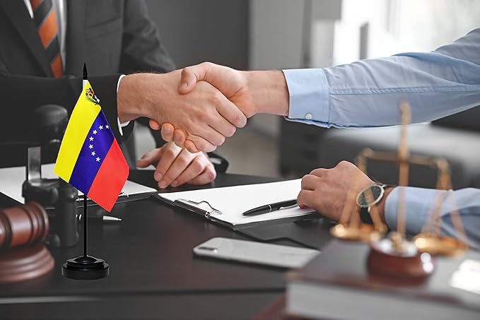 Venezuela Venezuelans Deluxe Desk Flag Set, Small Mini Miniature Venezuela - Image 5