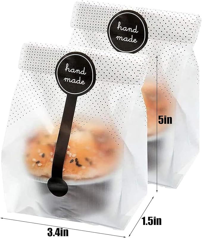 Palksky200pcs Translucent Plastic Bags/Bakery Bags - Image 2