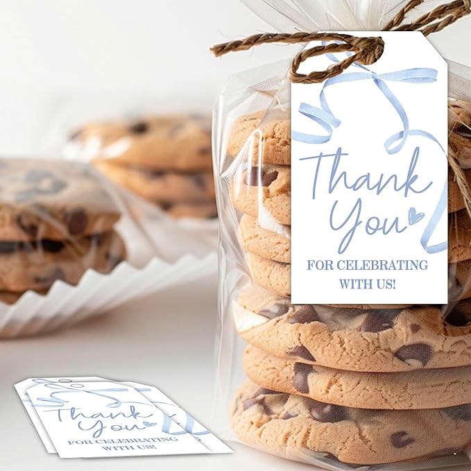 Thank You Gift Labels with String, 2x3.5 Inch Thank You - Image 4