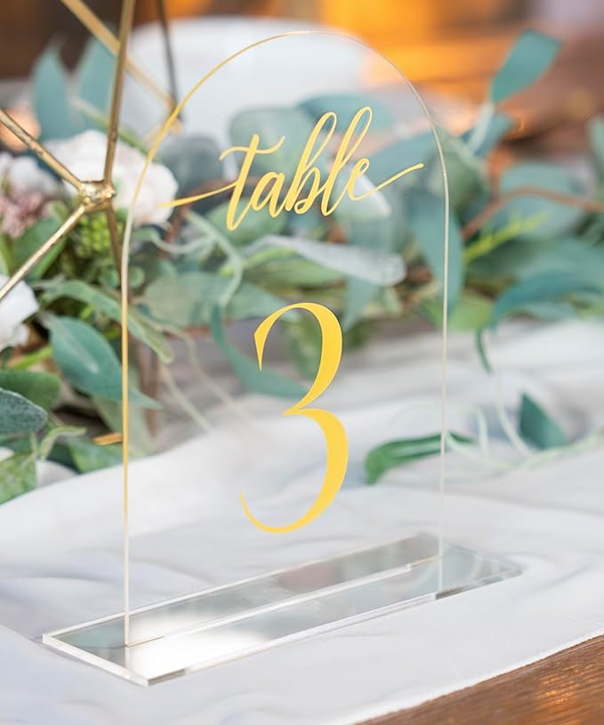 Clear Arch Acrylic Table Numbers - Image 5