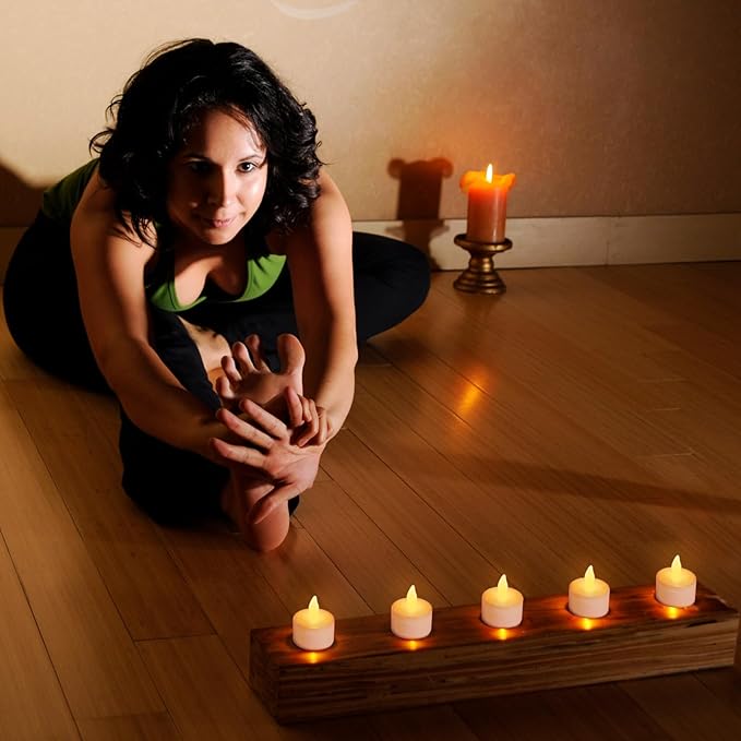 HL Flameless Candles with Remote & Charging Base, LED Votive TeaLights Yellow - Image 9