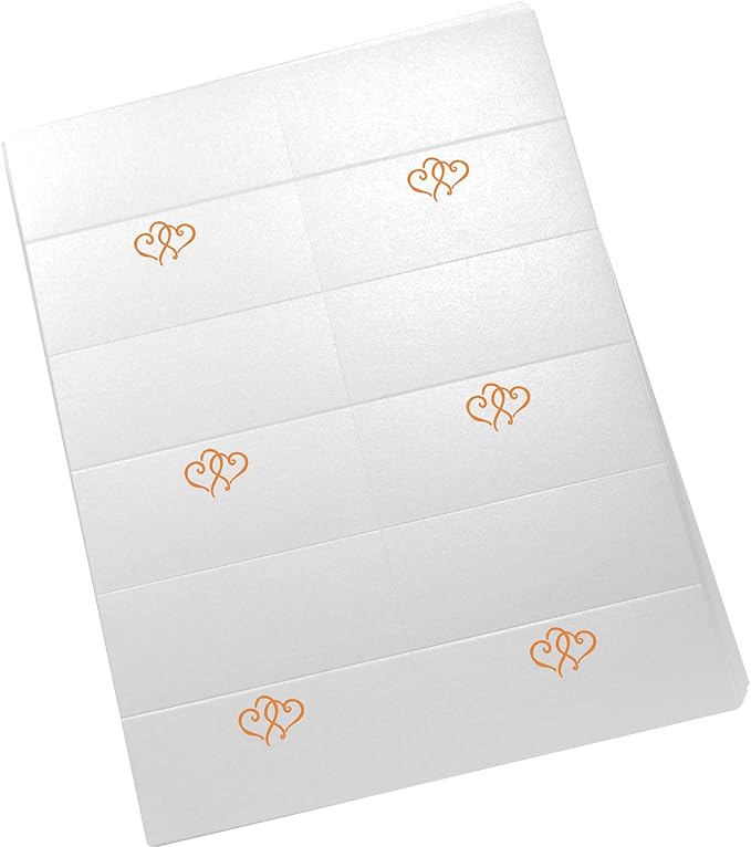 Linked Hearts Printable Place Cards, Laser & Inkjet Printers - Image 3