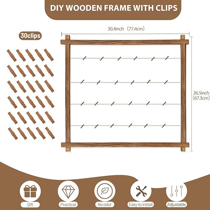Collage Picture Frame, Photo Display Board, Hanging Pictures Frames - Image 6