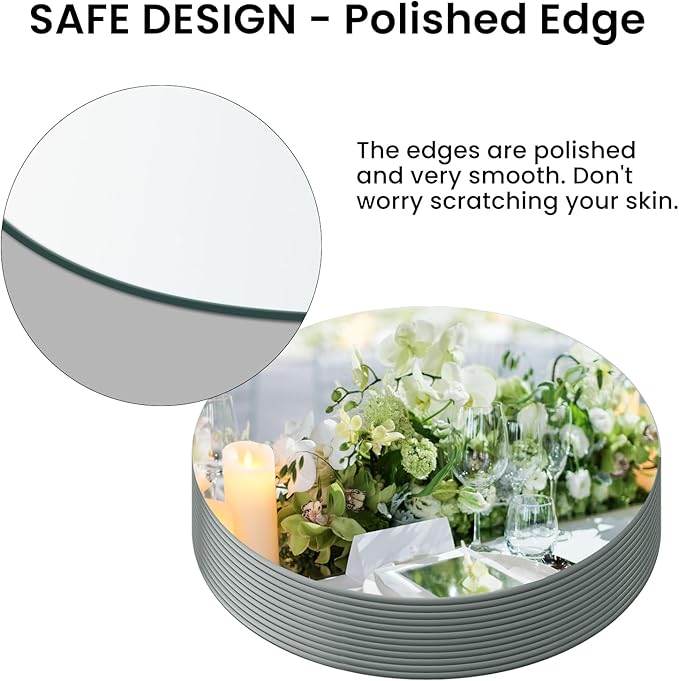 Round Mirror Centerpieces, - Image 4