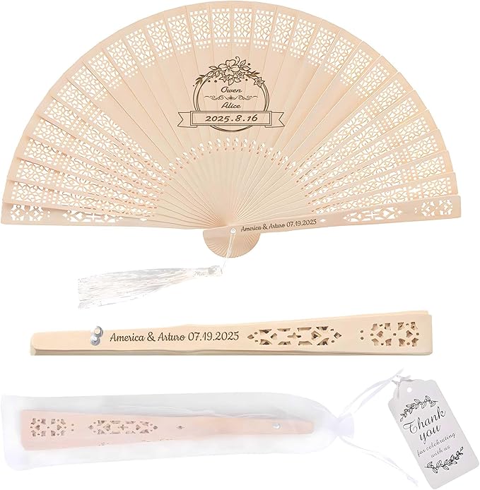 100 PCS Custom Fans Personalized Folding Fans by Unknown