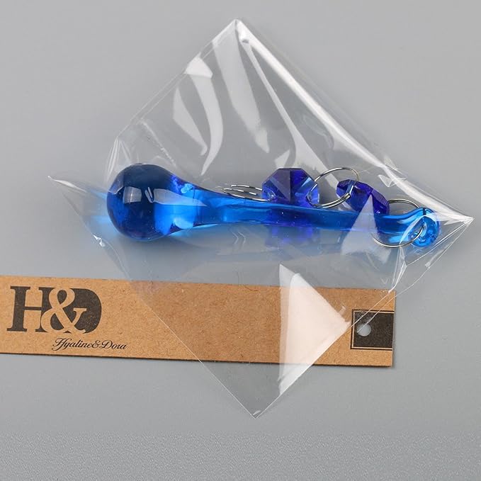 H&D 10pcs Suncatcher Crystal Raindrop Chandelier Prisms Pendants, Glass Prisms - Image 9