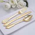 NOCCUR 180PCS Gold Plastic Cutlery Set by NOCCUR