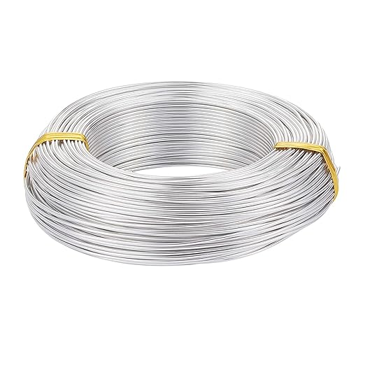 Fashewelry 328 Feet 15 Gauge Aluminum Wire Silver Bendable Metal Craft Wire by FASHEWELRY