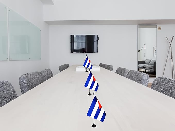 Cuba Desk Flag, 12 Pack Cuban Table Office Flag - Image 5