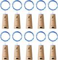 Aluan Wine Bottle Lights with Cork 10 Pack 20 LED Christmas Mini Fairy Lights by Aluan