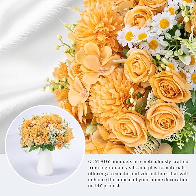 12 Packs Peonies Artificial Flowers, Silk Artificial Peonies Flowers Fake Peony - Image 2