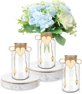 Vintage Glass Vases for Flowers, Bridal Shower Bud Vase Set by DRANSMIC